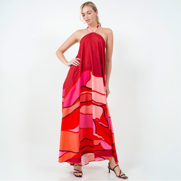 Betsy Moss Dresses & Skirts - Betsy Moss Halter Maxi Clarisse Dress
